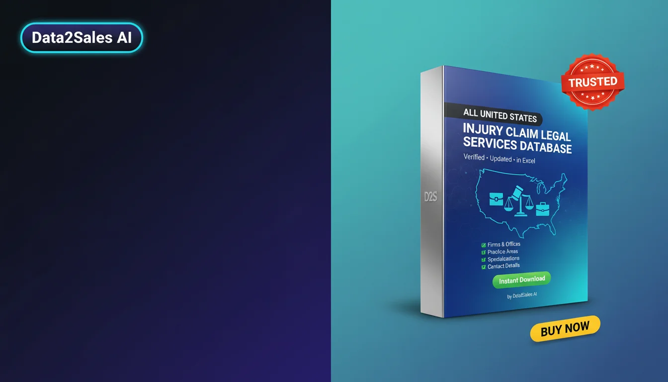 Buy Injury Claim Legal Services Database in United States — Verified…