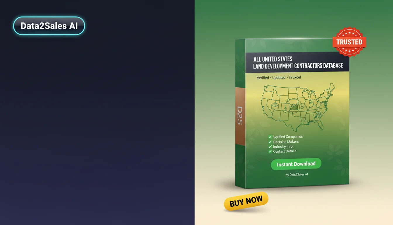 Buy Land Development Contractors Database in United States — Verifie…