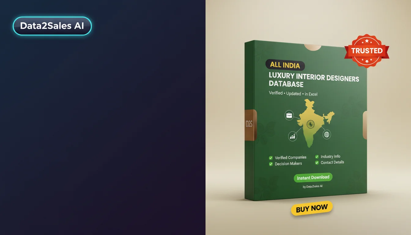 Buy Luxury Interior Designers Database in India — Verified B2B Leads