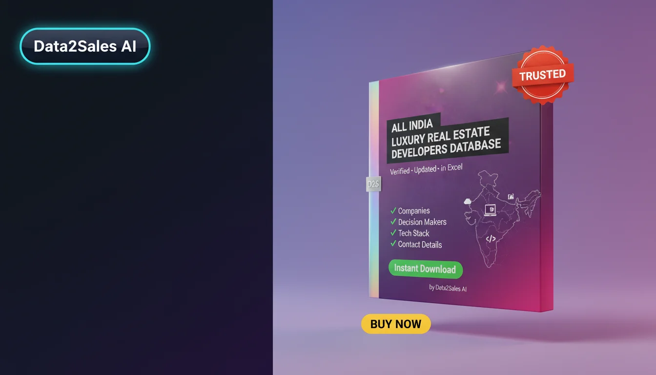 Buy Luxury Real Estate Developers Database in India — Verified B2B L…