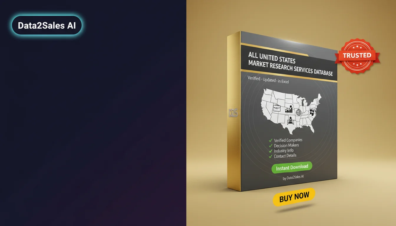 Buy Market Research Services Database in United States — Verified B2…