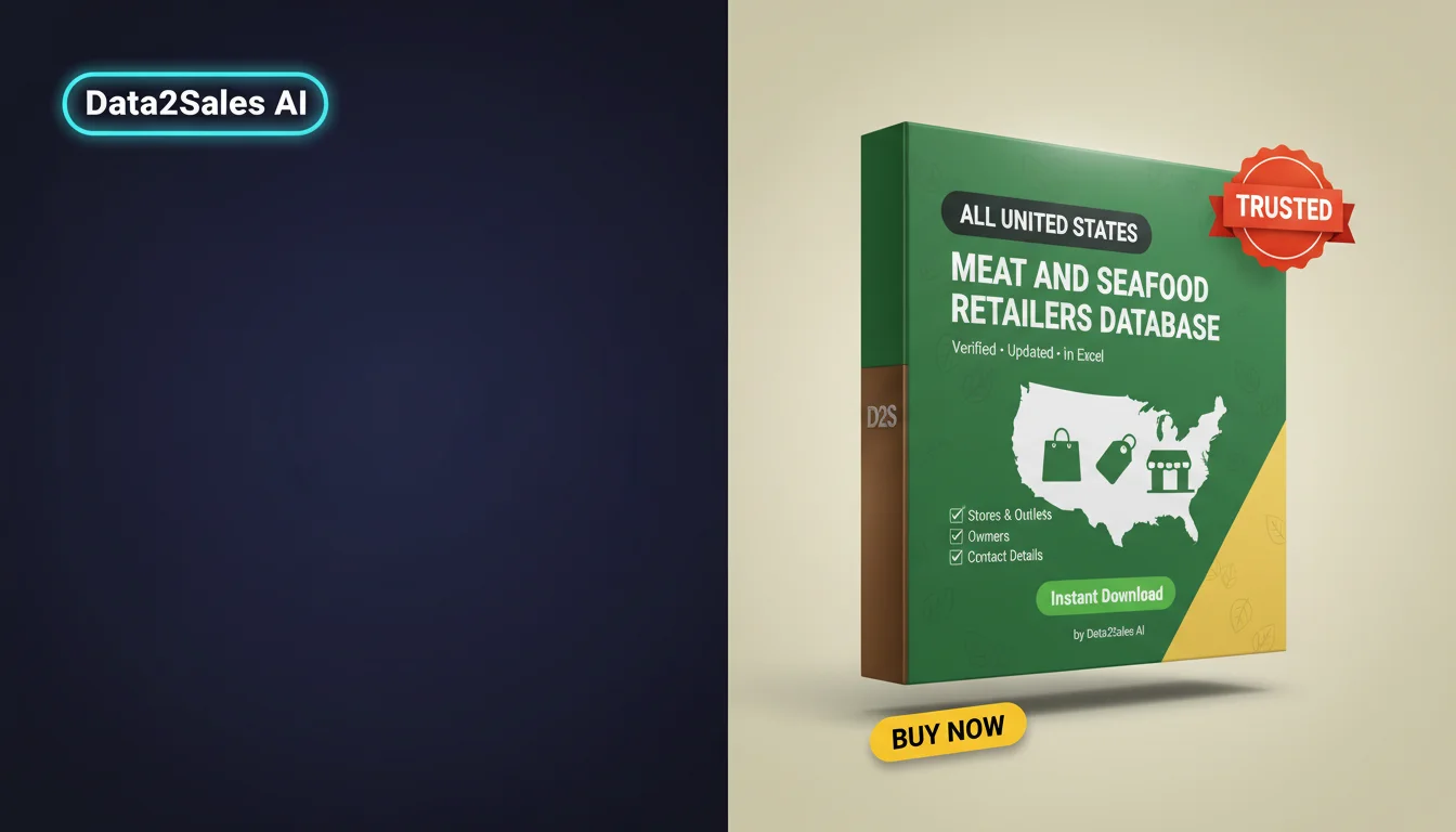 Buy Meat And Seafood Retailers Database in United States — Verified…