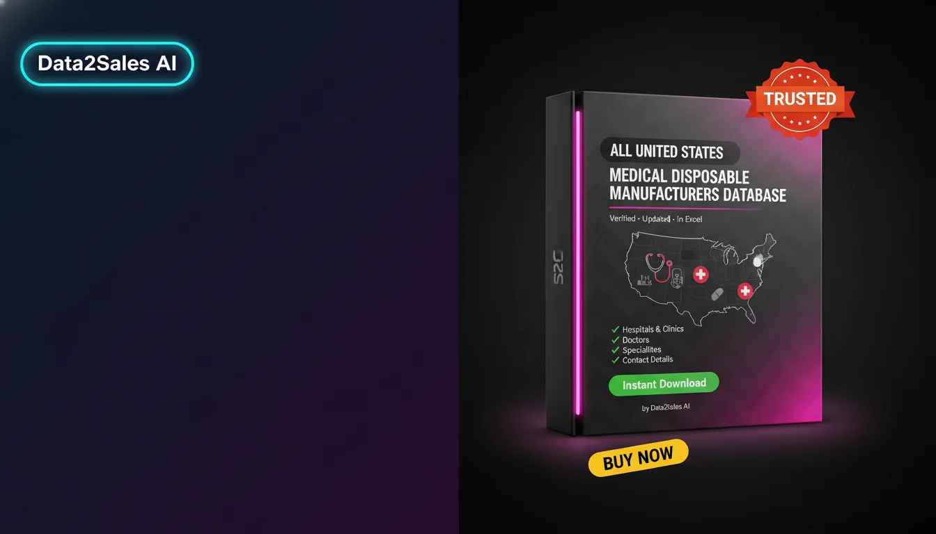 Buy Medical Disposable Manufacturers Database in United States — Ver…