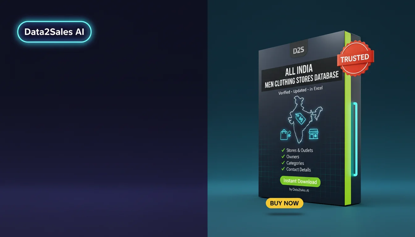 Buy Men Clothing Stores Database in India — Verified B2B Leads