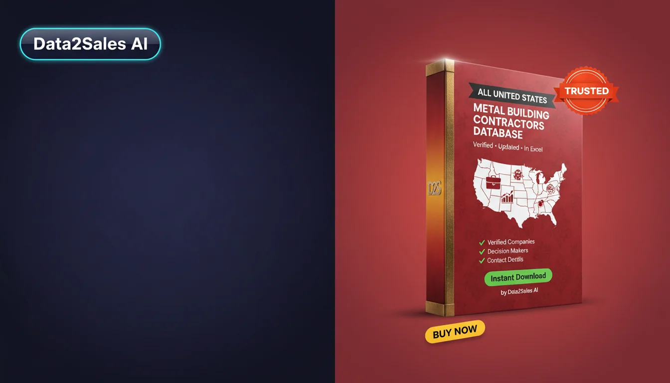 Buy Metal Building Contractors Database in United States — Verified…