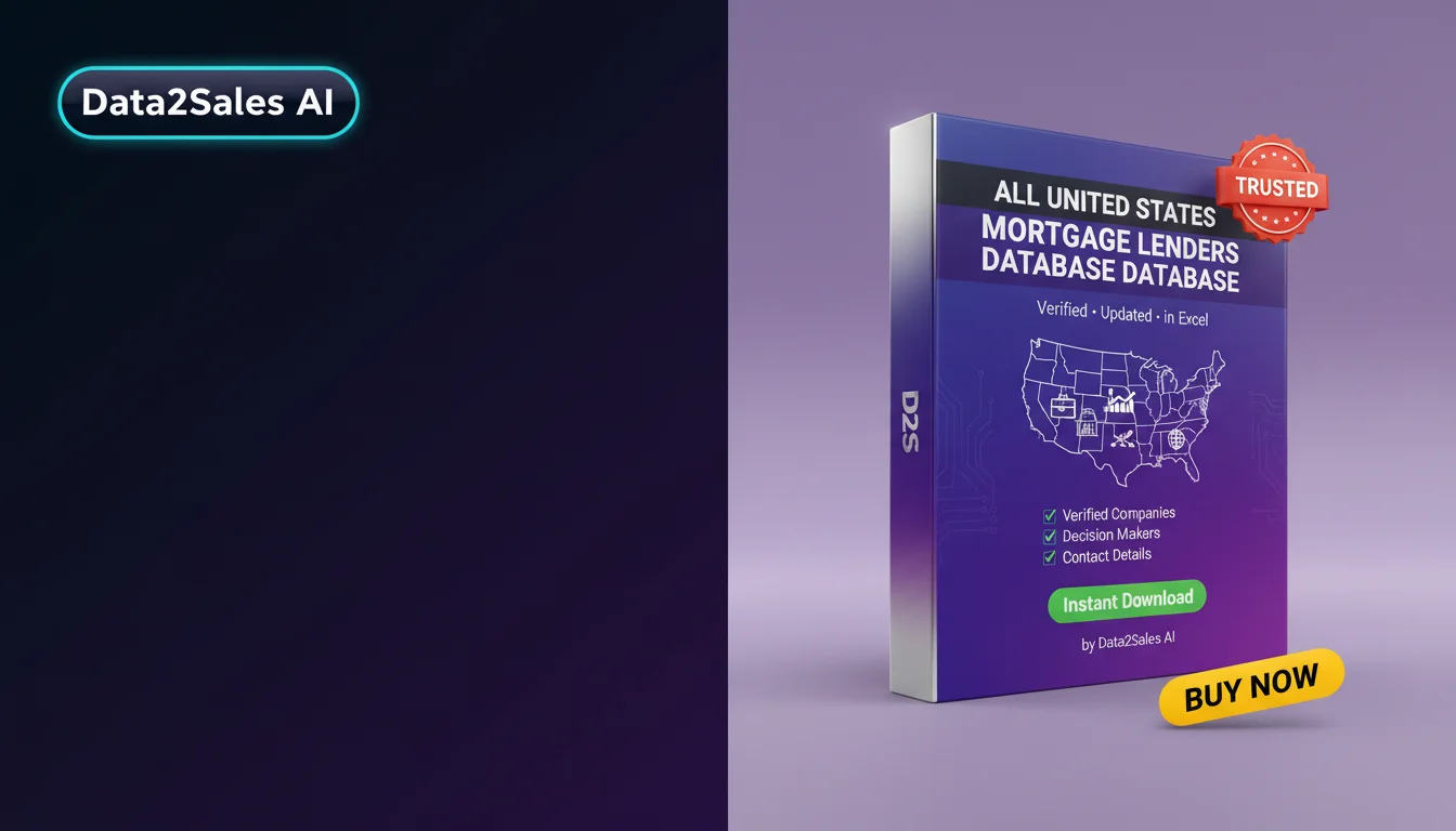 Buy Mortgage Lenders Databases Database in United States — Verified…