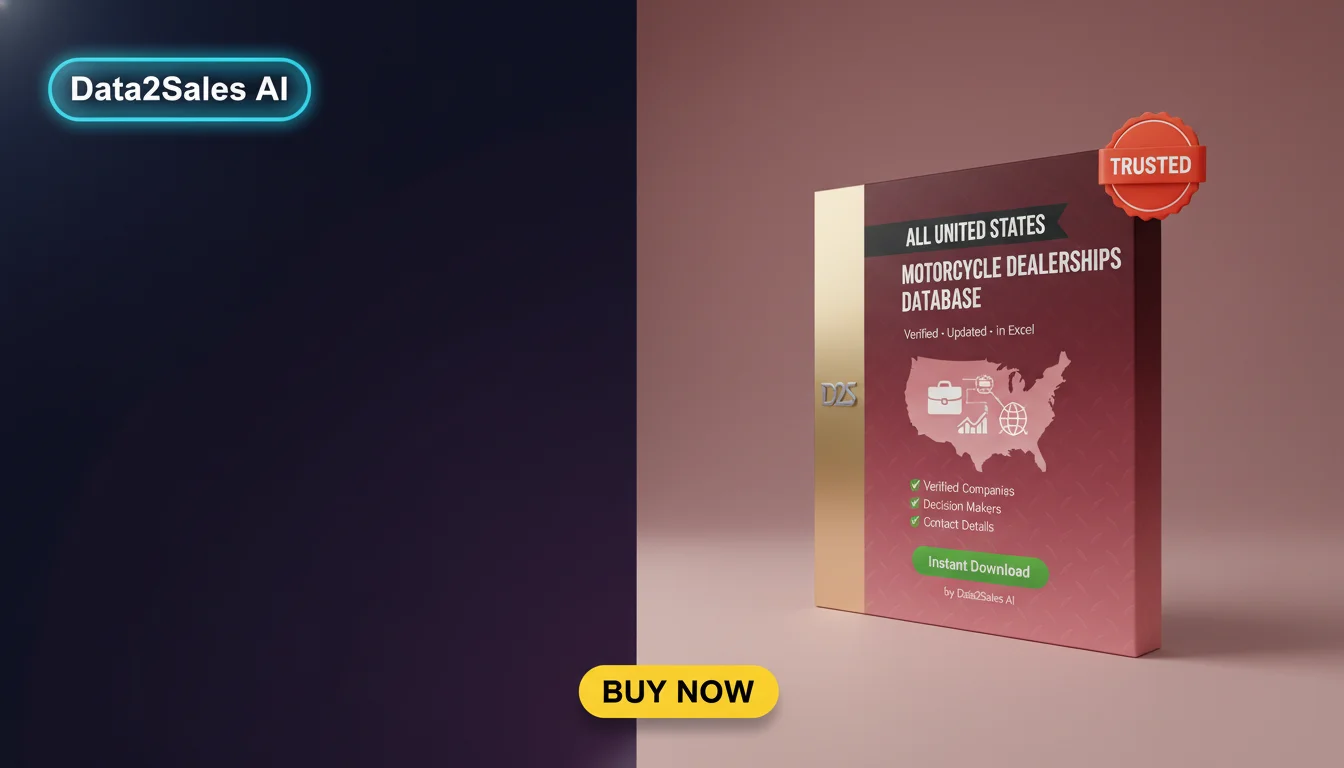 Buy Motorcycle Dealerships Database in United States — Verified B2B…