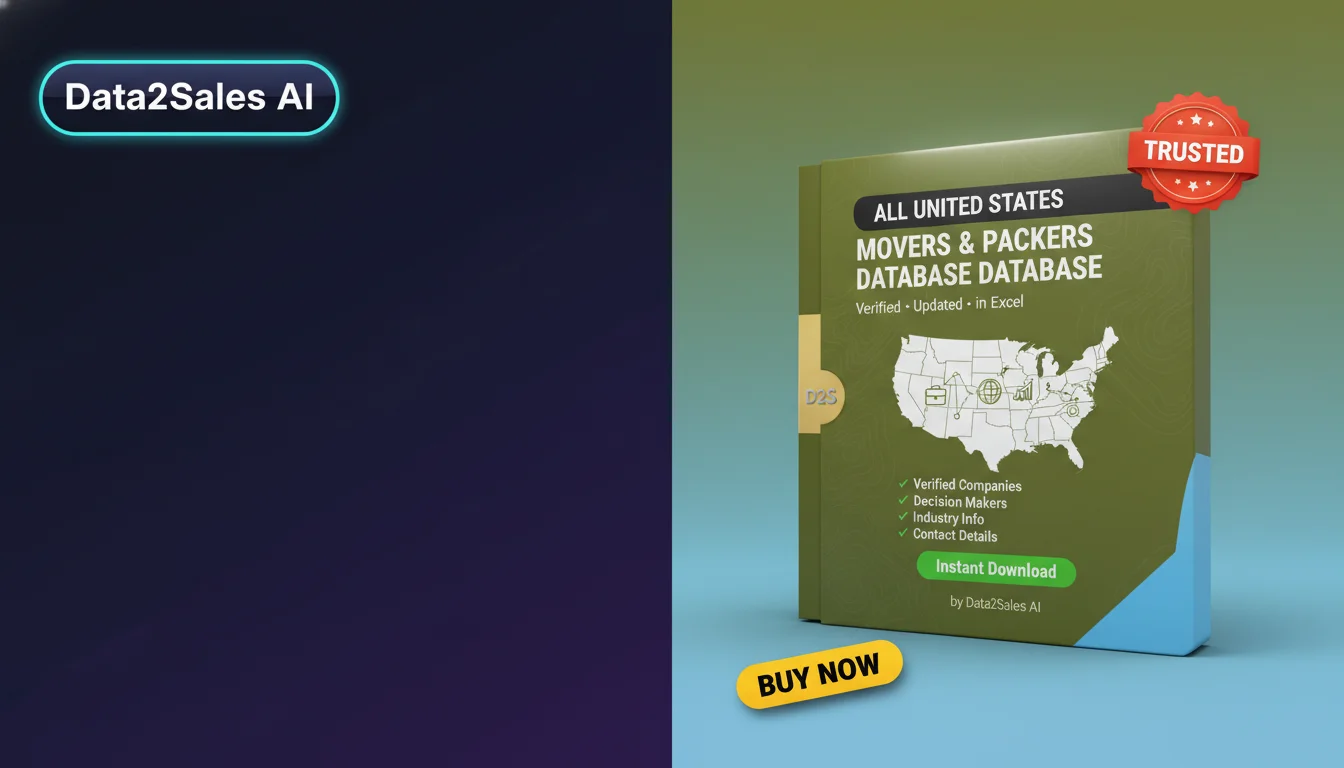 Buy Movers & Packers Databases Database in United States — Verified…