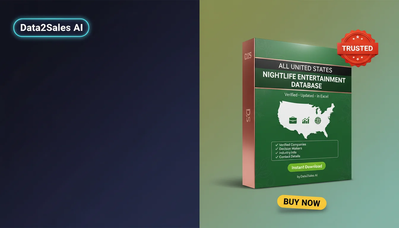 Buy Nightlife Entertainments Database in United States — Verified B2…