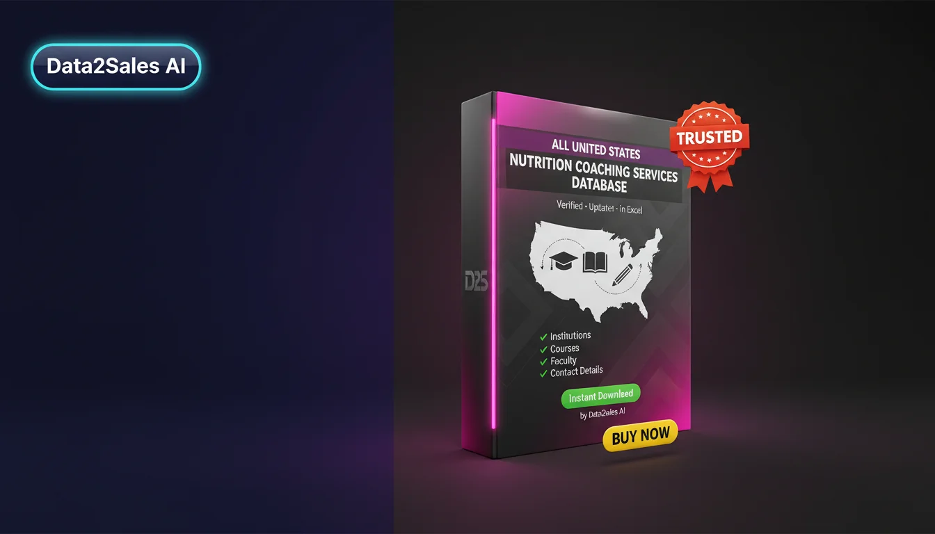 Buy Nutrition Coaching Services Database in United States — Verified…