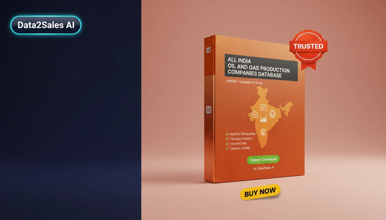 Buy Oil And Gas Production Companies Database in India — Verified B2…