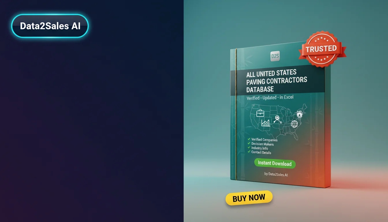 Buy Paving Contractors Database in United States — Verified B2B Lead…