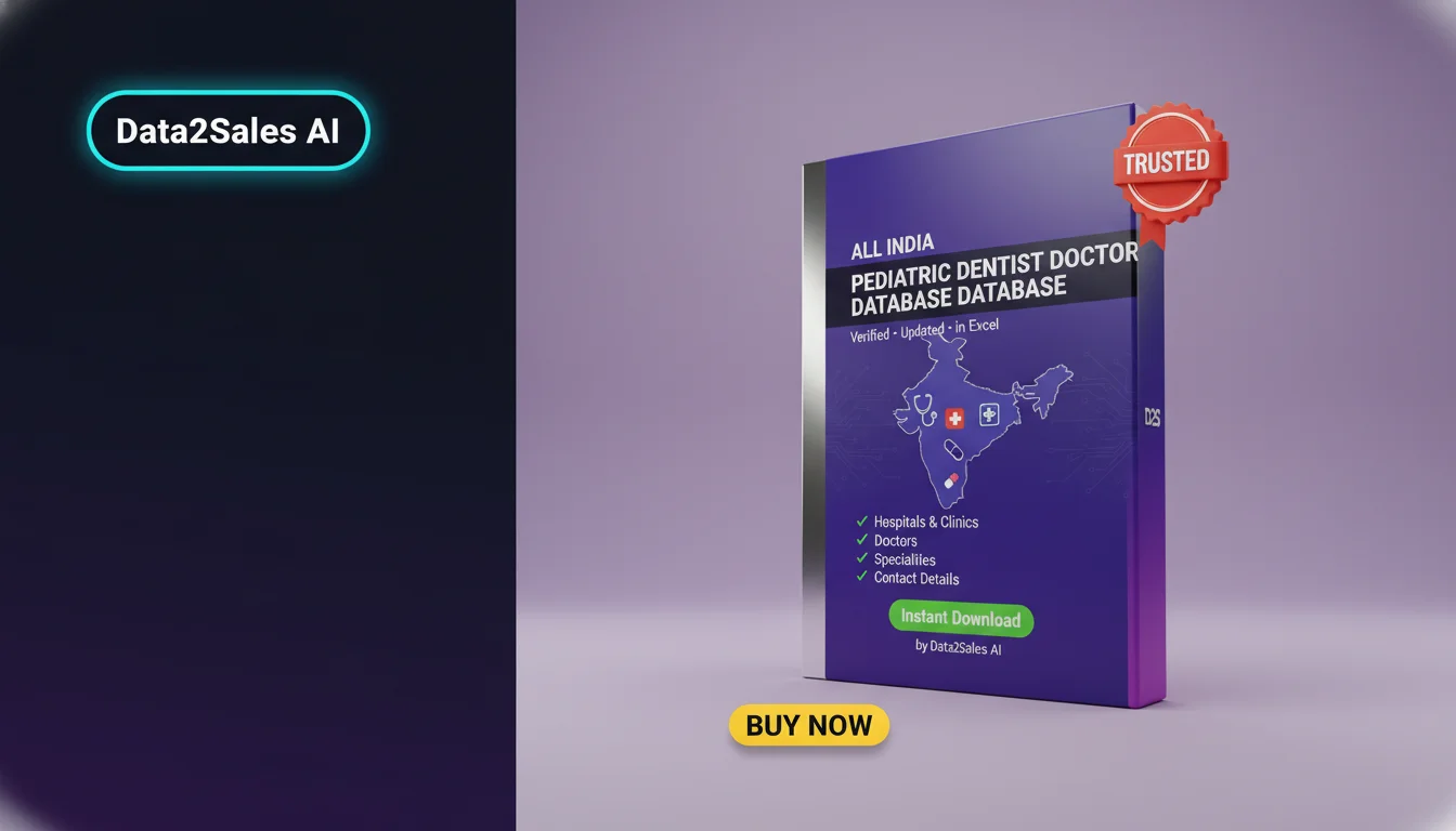 Buy Pediatric Dentist Doctor Databases Database in India — Verified…