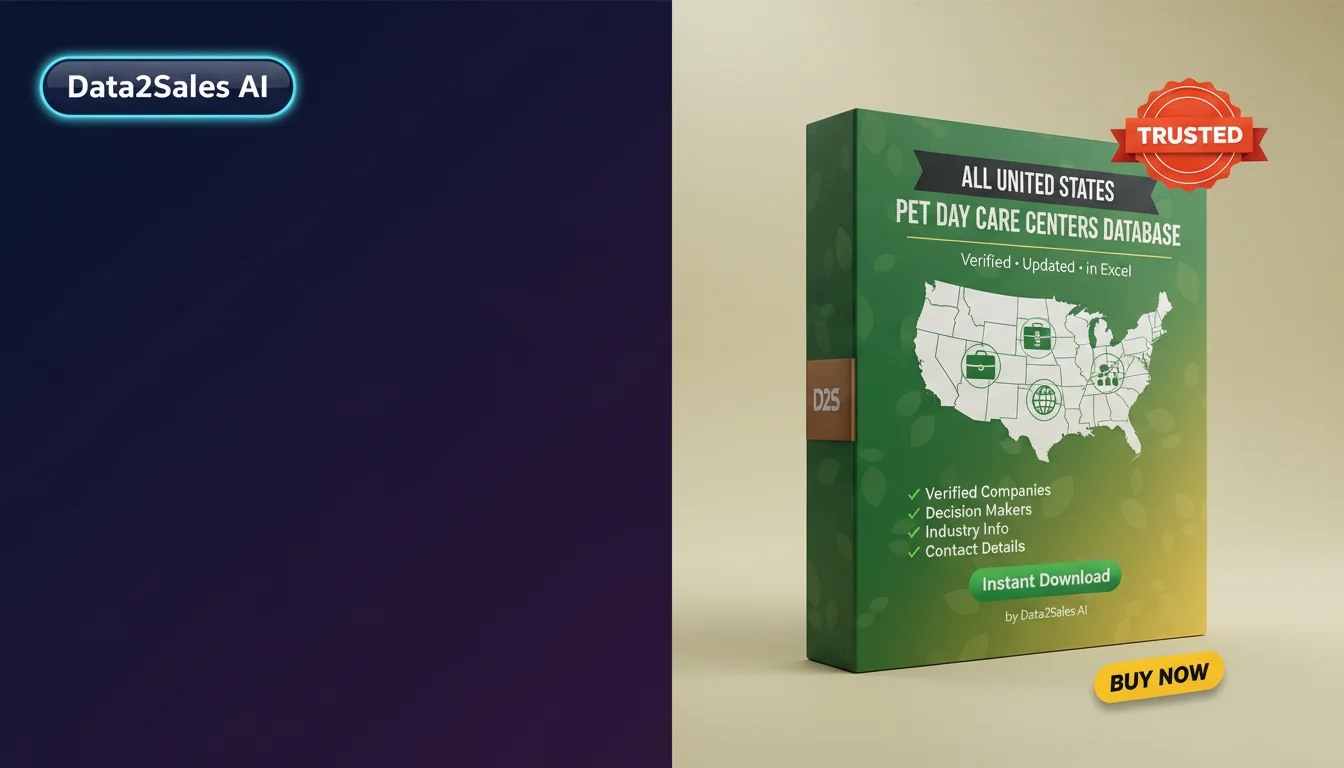 Buy Pet Day Care Centers Database in United States — Verified B2B Le…