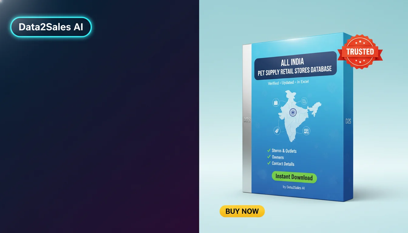 Buy Pet Supply Retail Stores Database in India — Verified B2B Leads