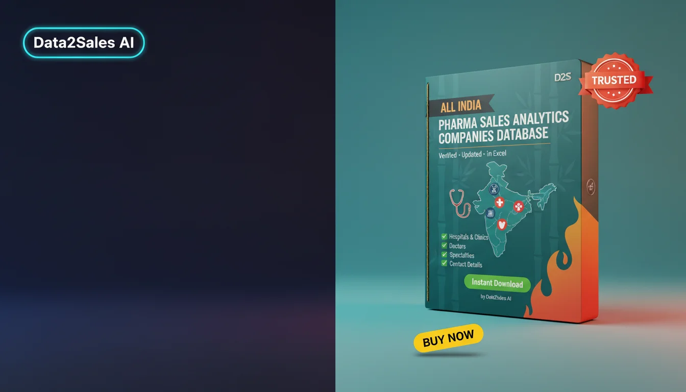 Buy Pharma Sales Analytics Companies Database in India — Verified B2…
