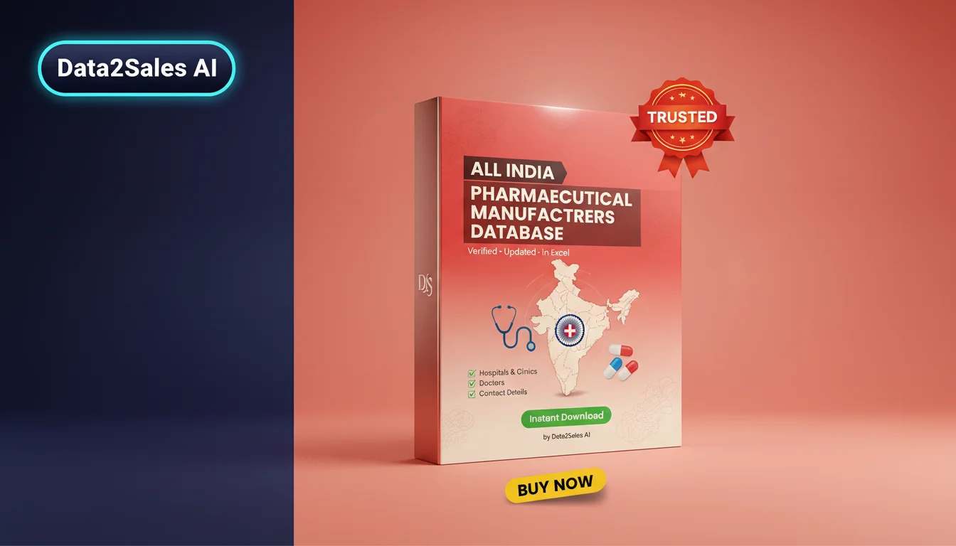 Buy Pharmaceutical Manufacturers Database in India — Verified B2B Le…
