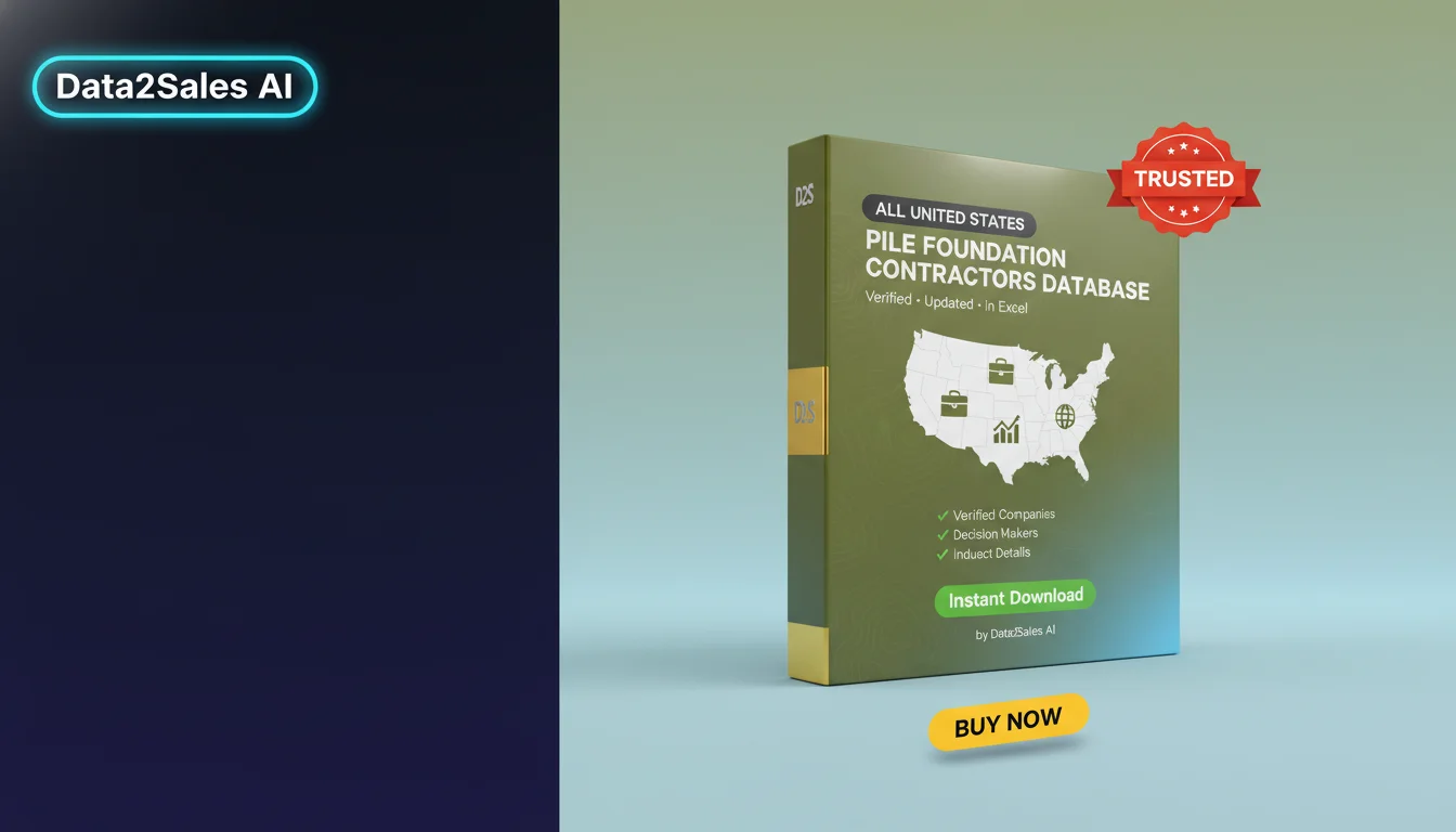 Buy Pile Foundation Contractors Database in United States — Verified…