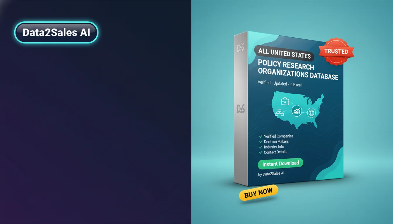 Buy Policy Research Organizations Database in United States — Verifi…