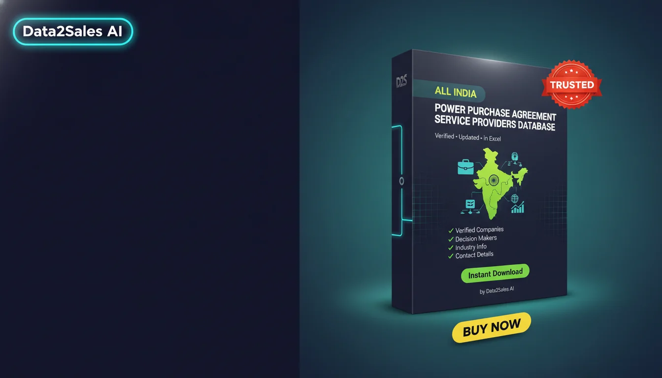 Buy Power Purchase Agreement Service Providers Database in India — V…