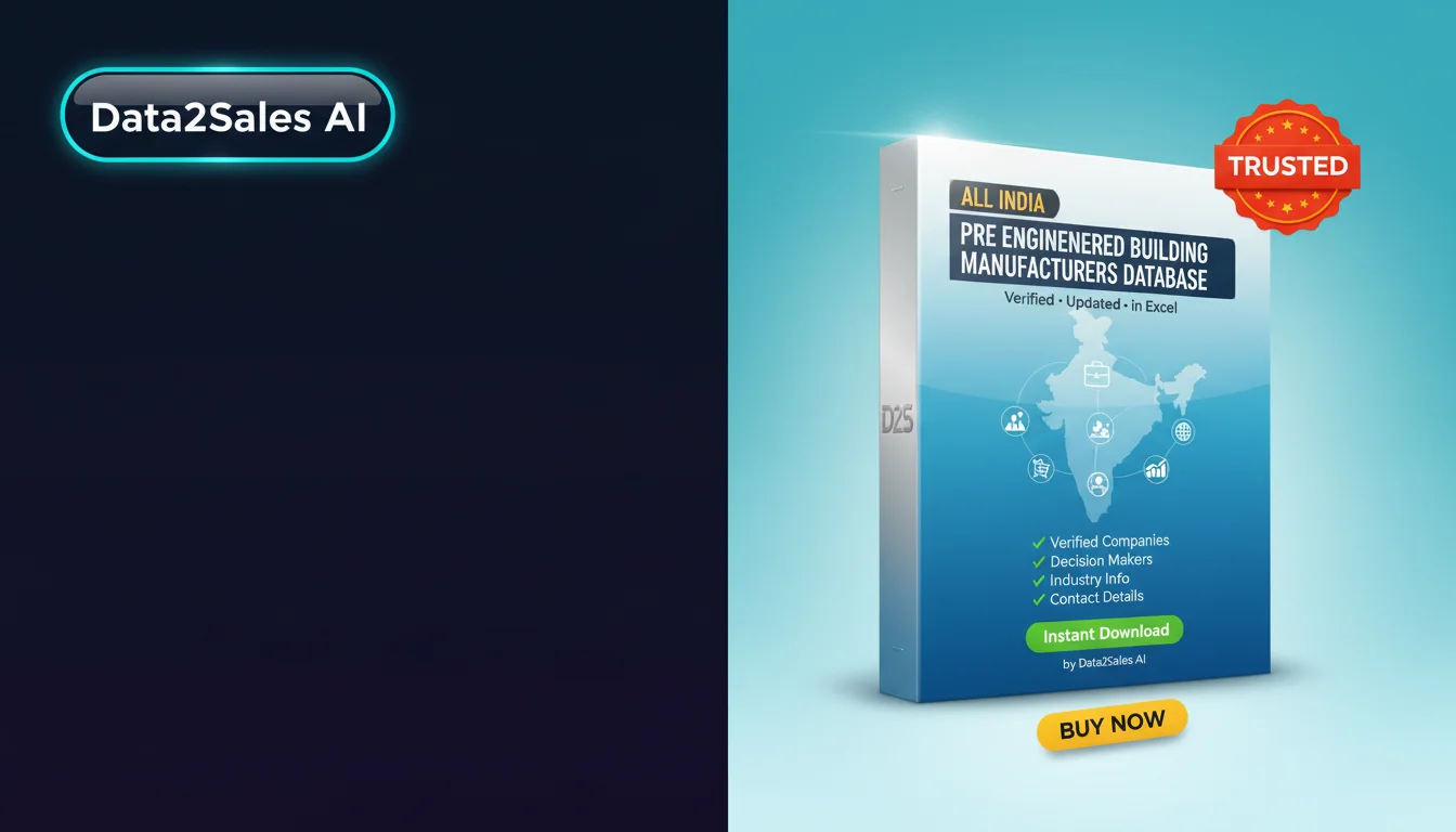 Buy Pre Engineered Building Manufacturers Database in India — Verifi…