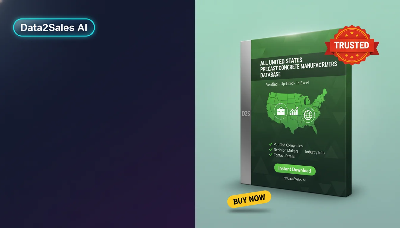 Buy Precast Concrete Manufacturers Database in United States — Verif…