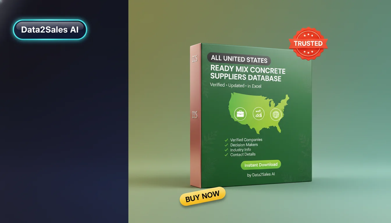 Buy Ready Mix Concrete Suppliers Database in United States — Verifie…