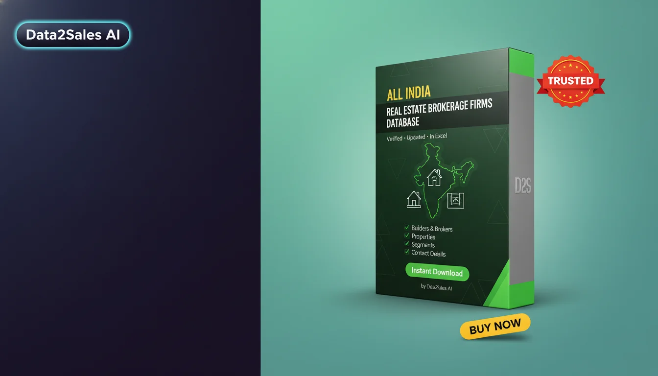 Buy Real Estate Brokerage Firms Database in India — Verified B2B Lea…