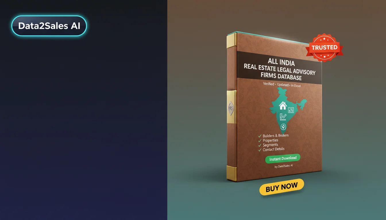 Buy Real Estate Legal Advisory Firms Database in India — Verified B2…