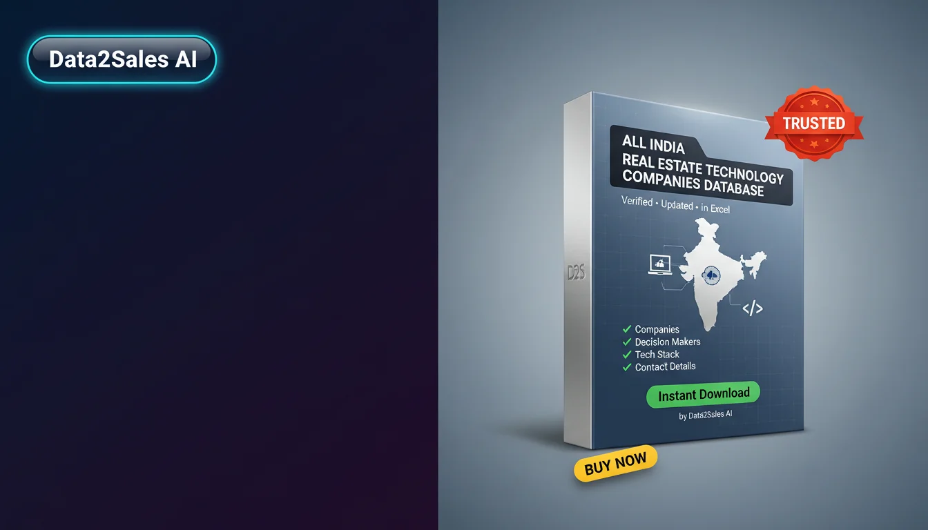 Buy Real Estate Technology Companies Database in India — Verified B2…