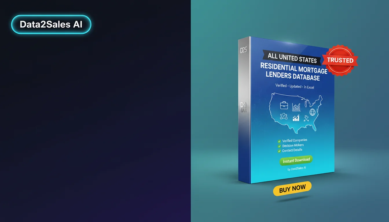 Buy Residential Mortgage Lenders Database in United States — Verifie…