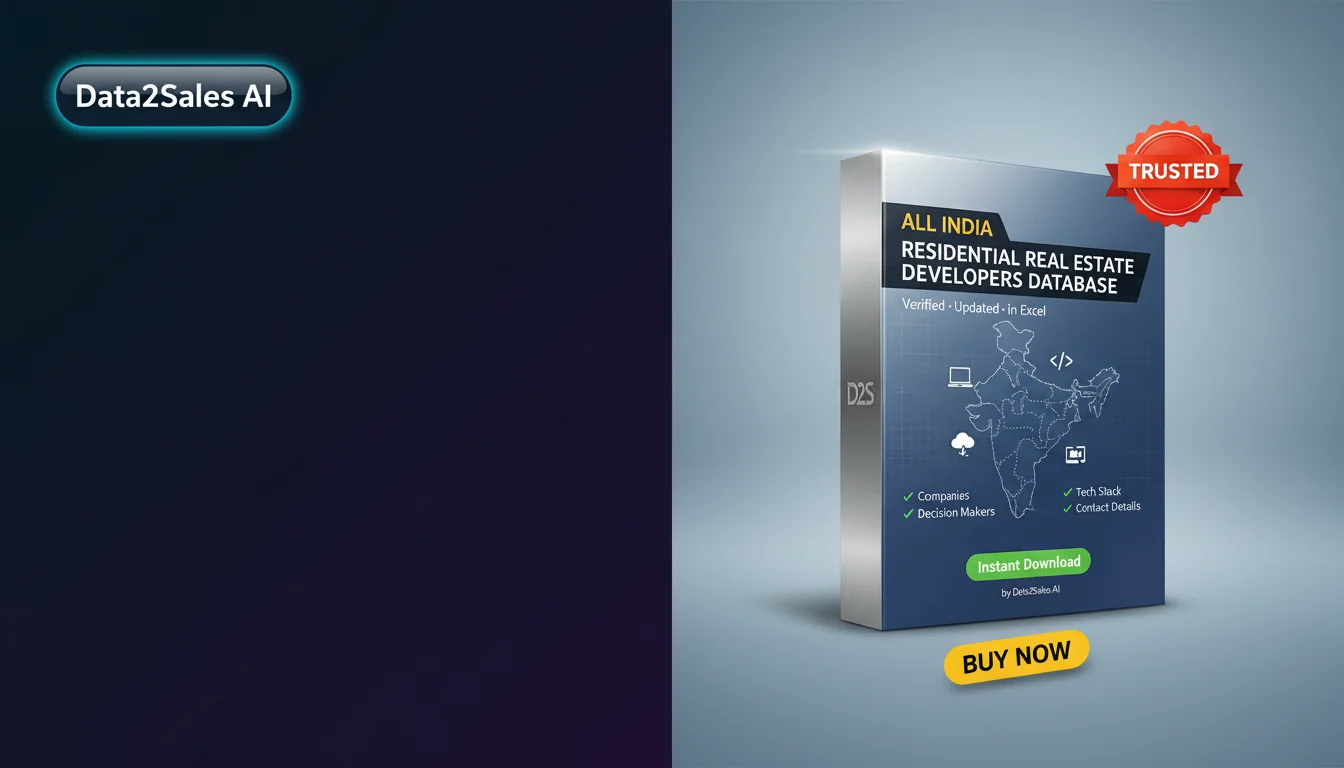 Buy Residential Real Estate Developers Database in India — Verified…