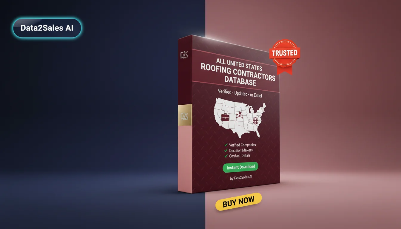 Buy Roofing Contractors Database in United States — Verified B2B Lea…