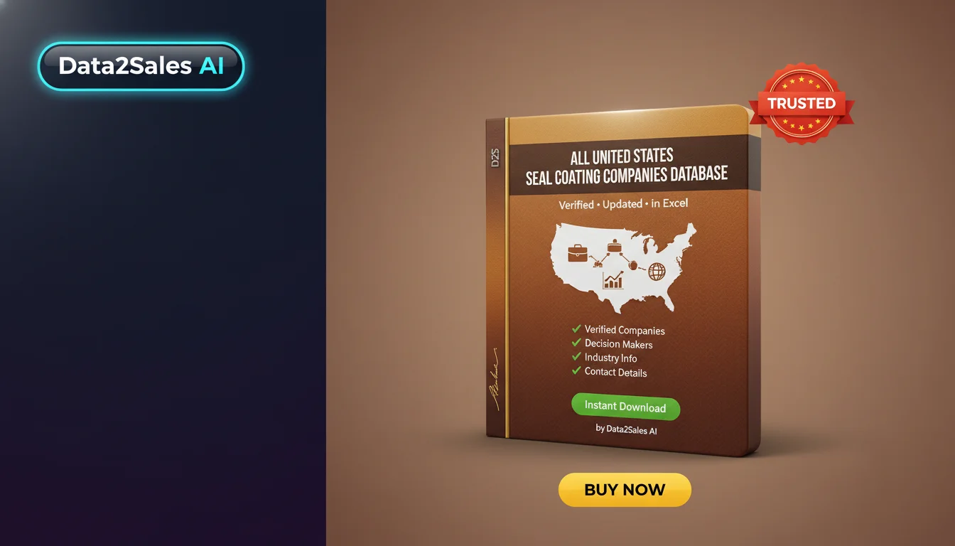 Buy Seal Coating Companies Database in United States — Verified B2B…