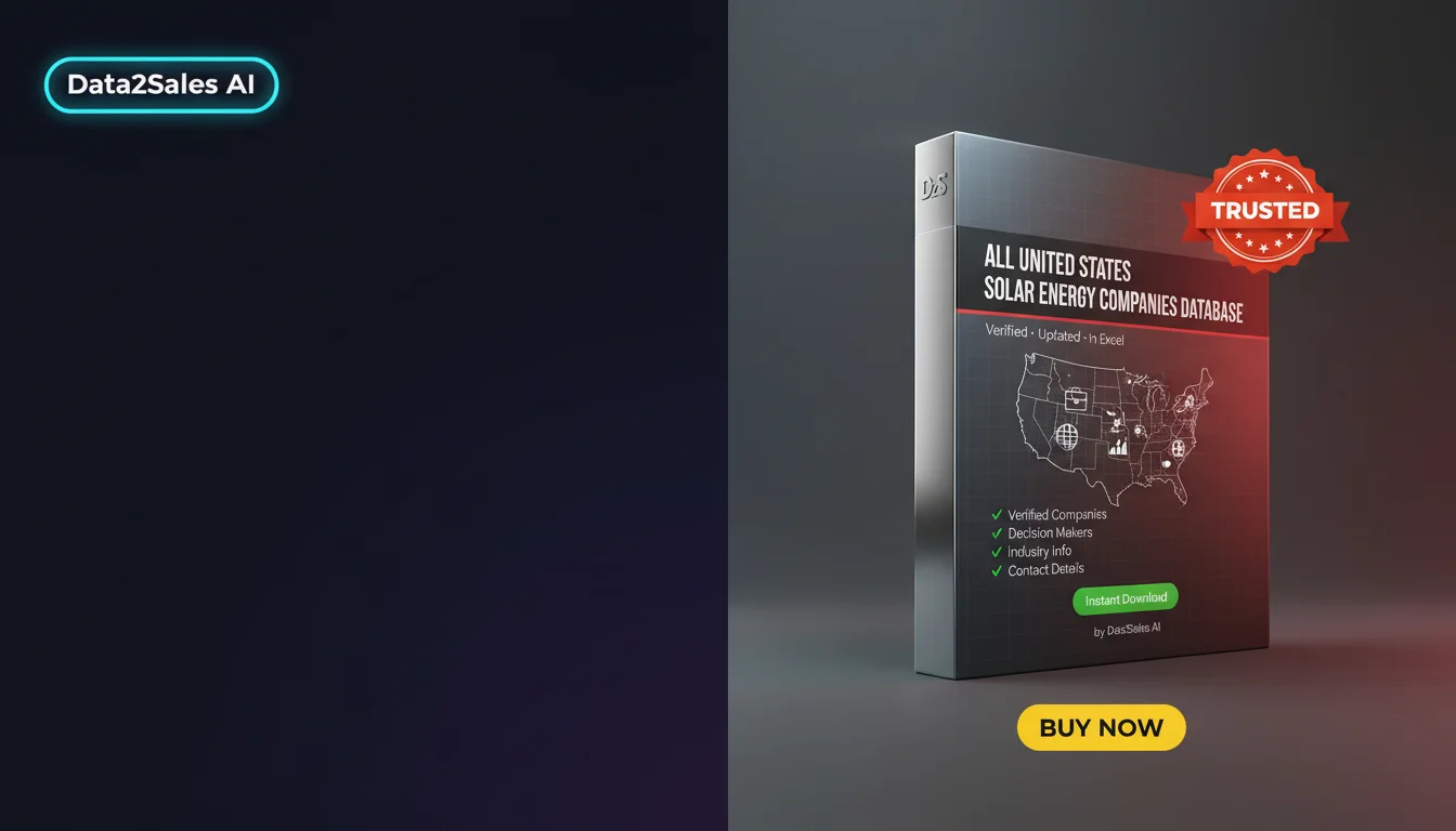 Buy Solar Energy Companies Database in United States — Verified B2B…