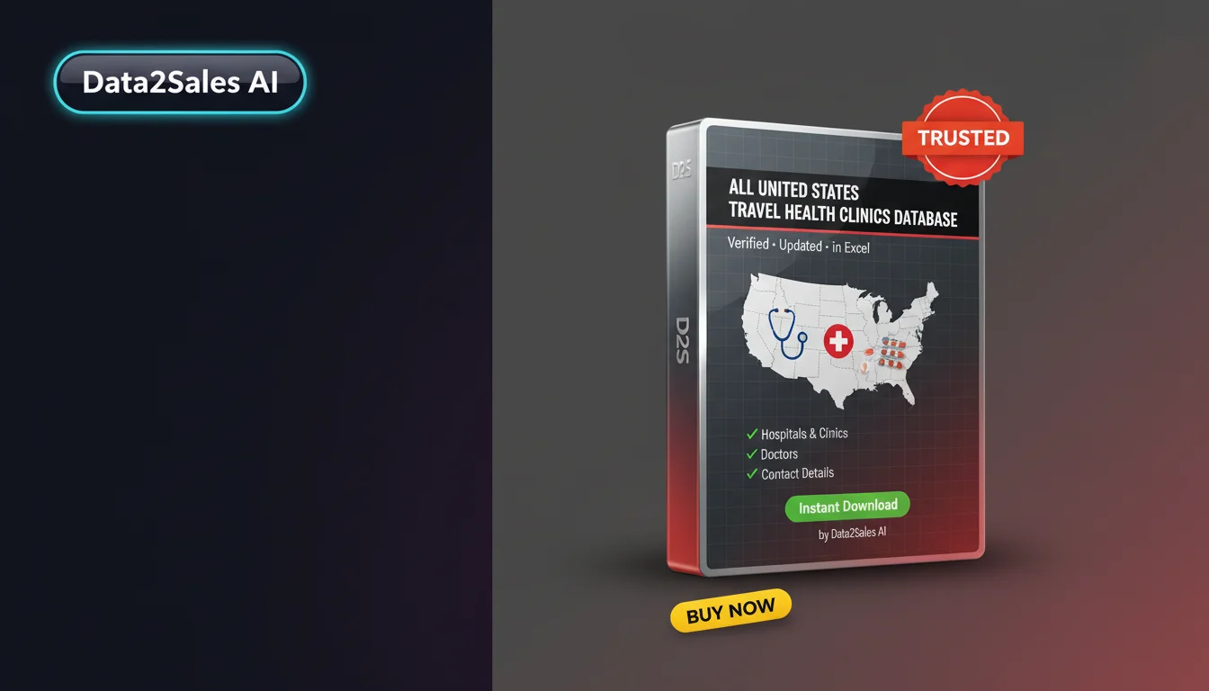 Buy Travel Health Clinics Database in United States — Verified B2B L…