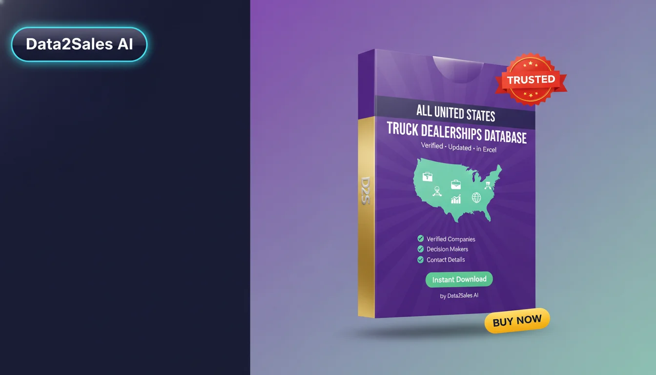 Buy Truck Dealerships Database in United States — Verified B2B Leads