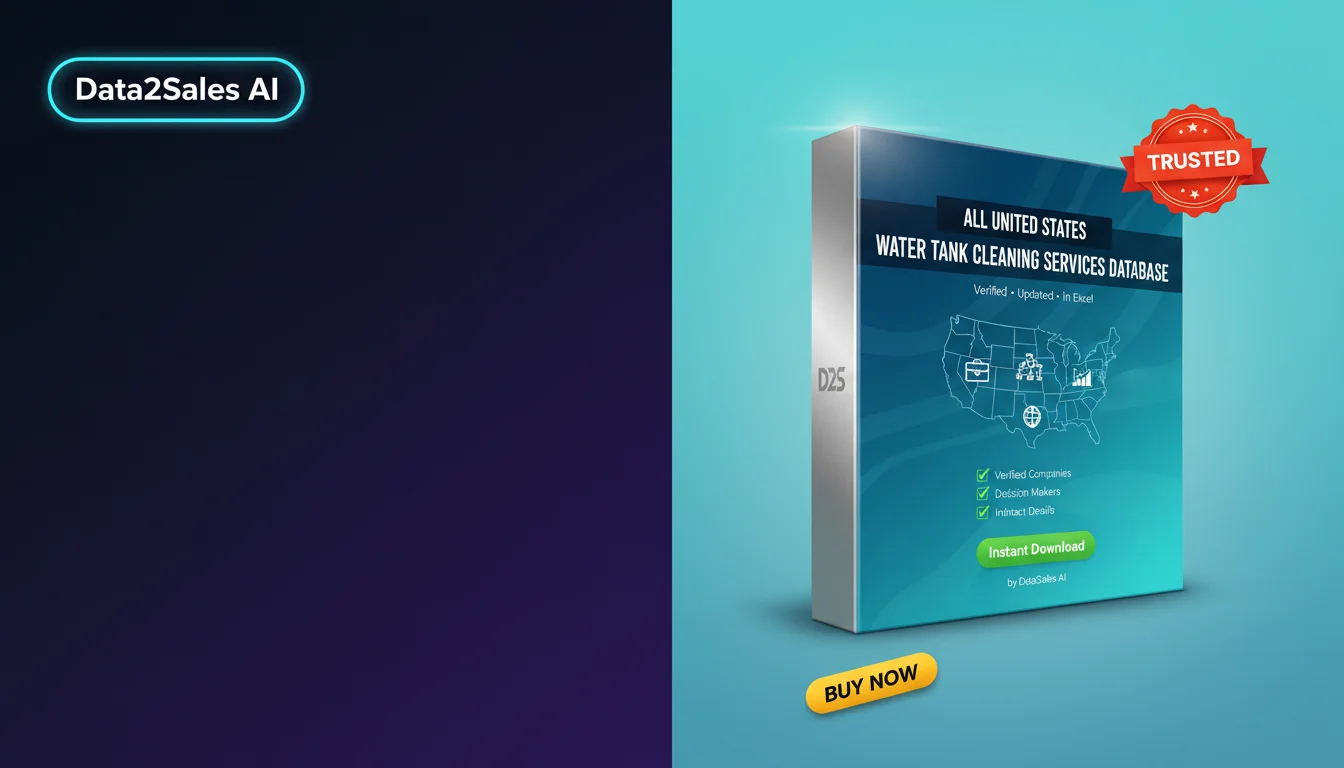 Buy Water Tank Cleaning Services Database in United States — Verifie…