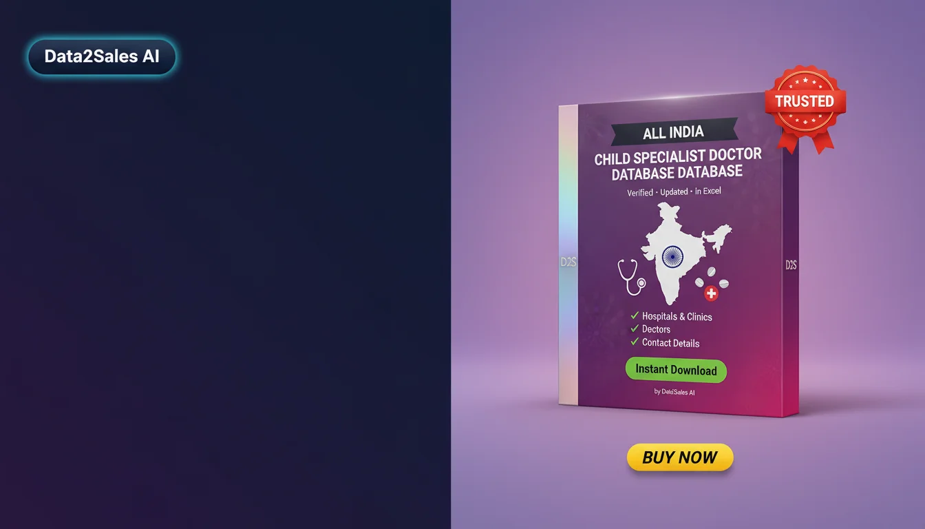 Child Specialist Doctor Database Leads in Maharashtra, India — Verif…