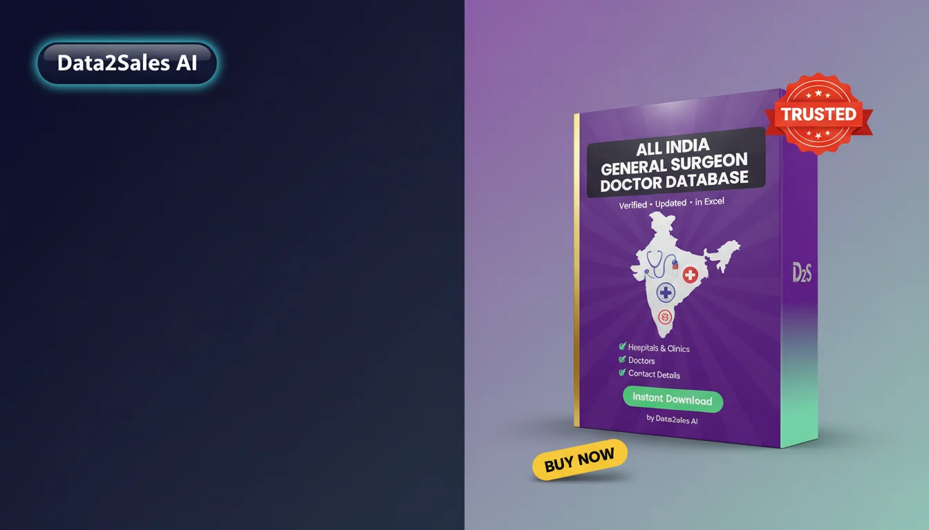 General Surgeon Doctor Database Leads in Delhi, India — Verified B2B…