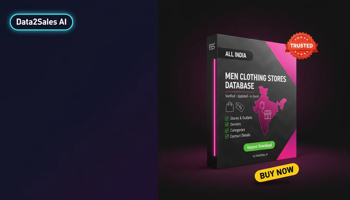 Men Clothing Stores Leads in Punjab, India — Verified B2B Database