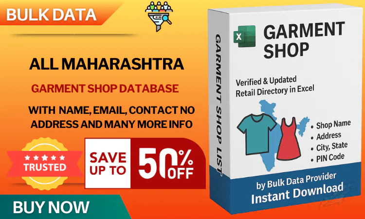 All Maharashtra Garment Shop Database – Verified & Updated Contact Directory in Excel