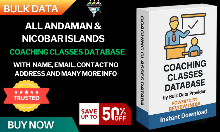 Andaman And Nicobar Islands Coaching Classes Database –Verified & Updated Contact Directory in Excel