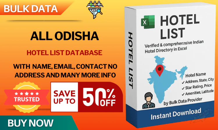 All Odisha Hotel Database – Verified & Updated Contact Directory in Excel