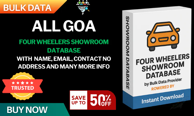 All Goa Four Wheelers Showroom Database – Verified & Updated Contact Directory in Excel