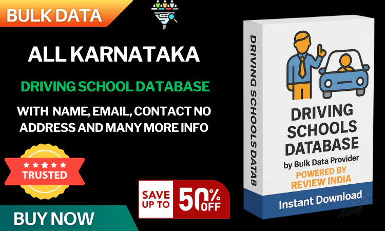 All Karnataka Driving School Database – Verified & Updated Contact Directory in Excel