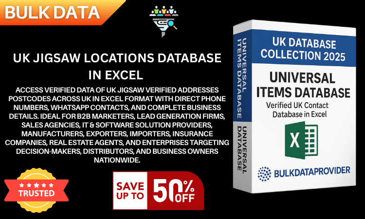 UK Jigsaw Locations Database in Excel  Verified Addresses  Postcodes 2025