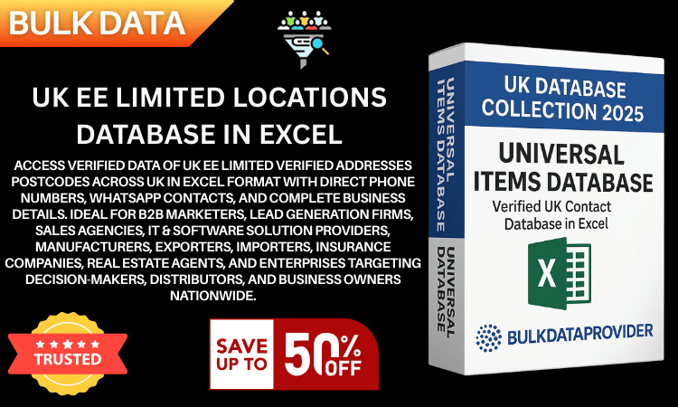 UK EE Limited Locations Database in Excel  Verified Addresses  Postcodes 2025