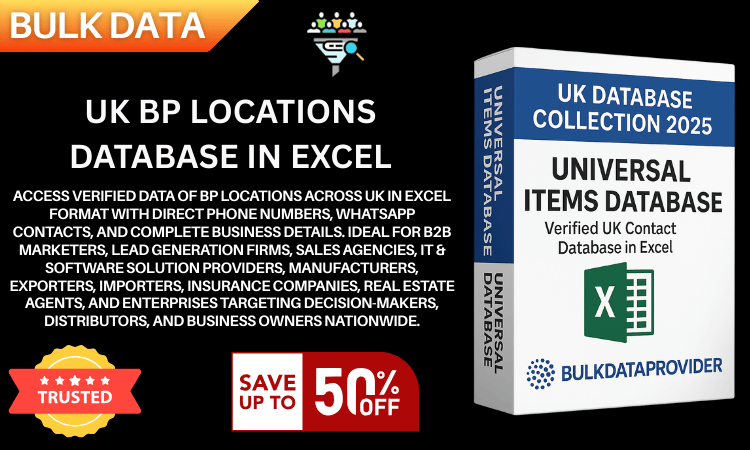 UK BP Locations Database in Excel - Verified Addresses  Postcodes 2025
