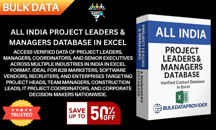 All India Project Leaders & Managers Database in Excel – Verified Project Management Professionals D